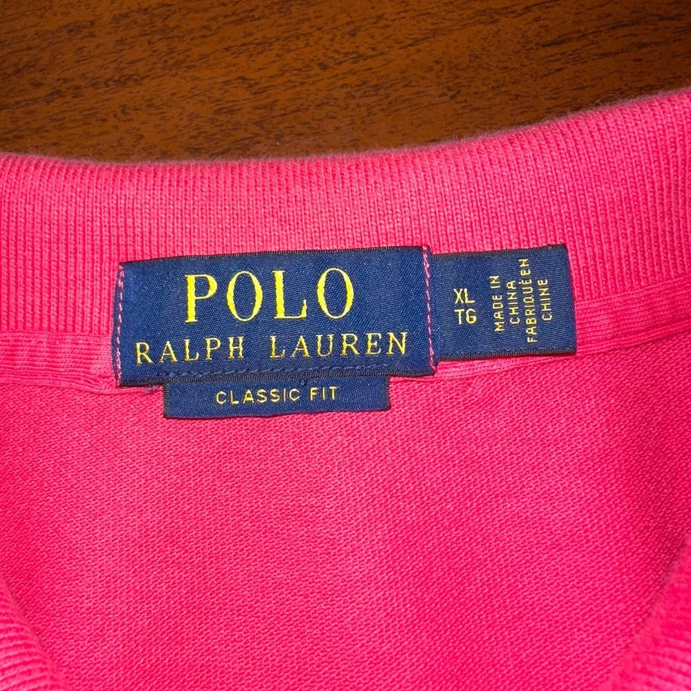 Polo Ralph Lauren Mens XL Classic Fit Red Short Sleeve Mesh Polo White Pony